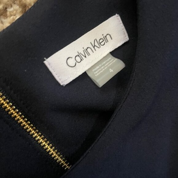 Calvin Klein Navy Dress NWOT - Picture 3 of 6
